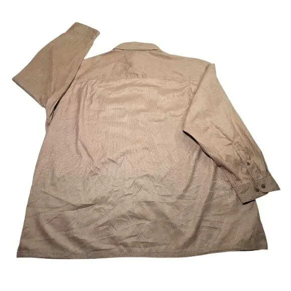 ​Weatherproof Mens XXL Houndstooth Shirt Brown Tech Nylon Shacket GrandpaCore... - Picture 3 of 7